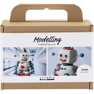 DIY Kit Modellera Robot, Blå, Grå, Röd